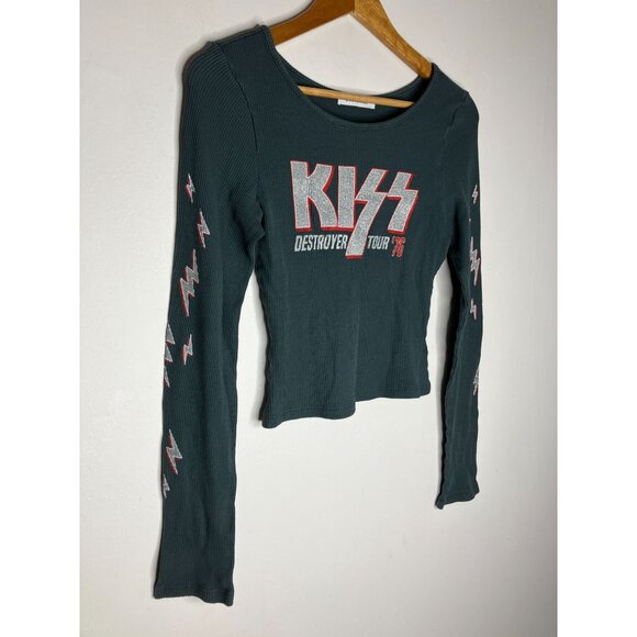 Daydreamer Women's Small Large KISS Destroyer Tour '76 Long Sleeve Thermal Top - Picture 2 of 9